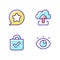 Easy to use interface creation process RGB color icons set