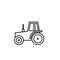 Easy tractor outline icon
