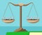 Easy Vs Hard Balance Portrays Choice Of Simple Or Difficult Way - 3d Illustration