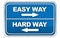 Easy way or Hard way sign