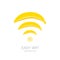 Easy wifi concept icon in banana shape, simple technology concept, eps 10 illustrated