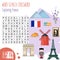 Easy word search crossword puzzle `Exploring France`