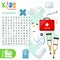 Easy word search crossword puzzle `At the hospital`