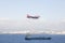 EasyJet airliner approaching Gibraltar airport