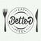 Eat better, feel better on vintage background, eps 10