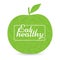 Eat a healthy diet. Green Apple, vector.