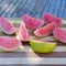 Eat healthy fresh guava fruit taste good