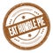 EAT HUMBLE PIE text on brown round grungy stamp