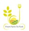 Eat Local produce fresh from farm to fork vector illustration on a white background - Sustainable local food concept