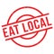 Eat Local rubber stamp