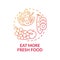 Eat more fresh food concept icon