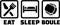 Eat sleep boule icons
