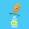 Eat sleep skate repeat vector concept illustration. Cartoon hipster carrot skater character riding on skateboard with