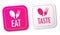 Eat and taste stickers