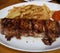 Eating in Croatia/ Lika / Steak French Fries and Aivar