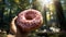 Eating donut, dessert, sweet food, gourmet, refreshing snack generated by AI