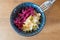 Eating for gut health - dish of home made sauerkraut fermented p