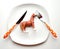 Eating horse meat concept