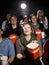 Eating popcorn at the cinema