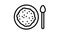 eating probiotics line icon animation