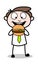 Eating Unhealthy Food - Office Businessman Employee Cartoon Vector Illustration