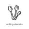 Eating utensils icon from Hotel collection.