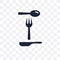 Eating utensils transparent icon. Eating utensils symbol design