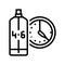 eau de toilette edt cosmetic line icon vector illustration