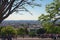 Eautiful view of city from Sacre Coeur Basilica in spring day. General view of the city from the hill of Montmartre.