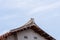 The eaves and corners of traditional Chinese residential buildings are made of red brick and lime