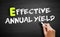 EAY - Effective Annual Yield on blackboard, business concept