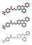 Ebastine antihistamine drug molecule