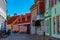 Ebeltoft, Denmark, June 16, 2022: Colorful street in Danish town