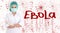 Ebola concept - young female doctor or nurse in surgeon mask iso