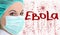 Ebola concept - young female doctor in surgeon mask isolated on