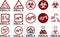 Ebola icons symbols and text