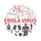 Ebola Virus Disease Infographics. Vector signs for web graphics.