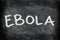 Ebola virus disease text on Blackboard