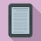 Ebook device icon, flat style