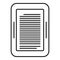 Ebook device icon, outline style