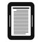 Ebook device icon, simple style