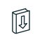 Ebook digital download icon - book and arrow