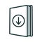 Ebook digital download icon - book and arrow