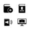 Ebook Education. Simple Related Vector Icons