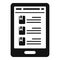 Ebook information icon simple vector. Digital book