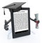 Ebook reader with arms, Graduation Cap and Diploma