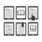 Ebook tablet e-reader device icon set. E reading, e book icons.