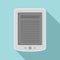 Ebook tablet icon, flat style