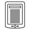 Ebook tablet icon, outline style