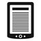 Ebook tablet icon, simple style